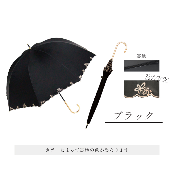 日傘 完全遮光 長傘 レディース UV対策 UVカット 紫外線カット 紫外線対策 日焼け対策 晴雨兼用 遮光率100％ プチフラワー 日焼け対策 母の日 プレゼント YH TJの画像