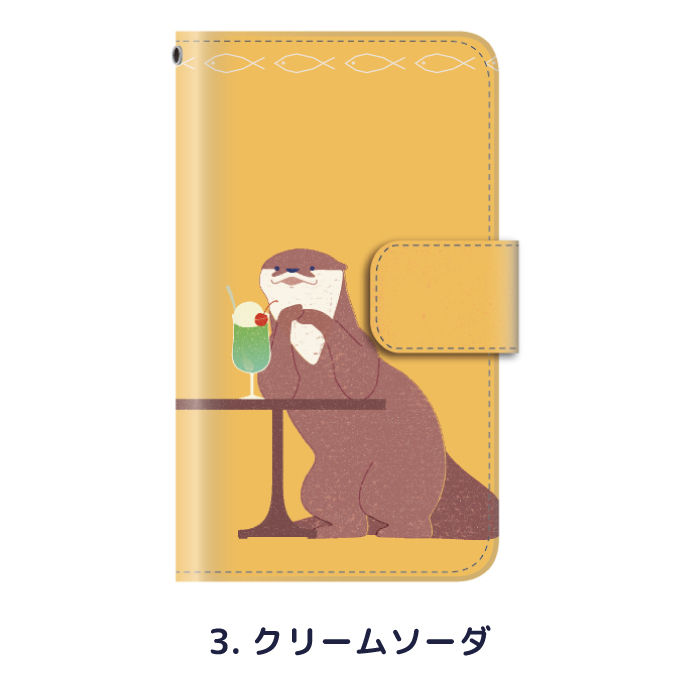 カワウソ スマホケース iPhone14 Plus ケース 手帳型 アイフォンプラス 手帳型 おしゃれ かわいい 動物｜kintsu｜04