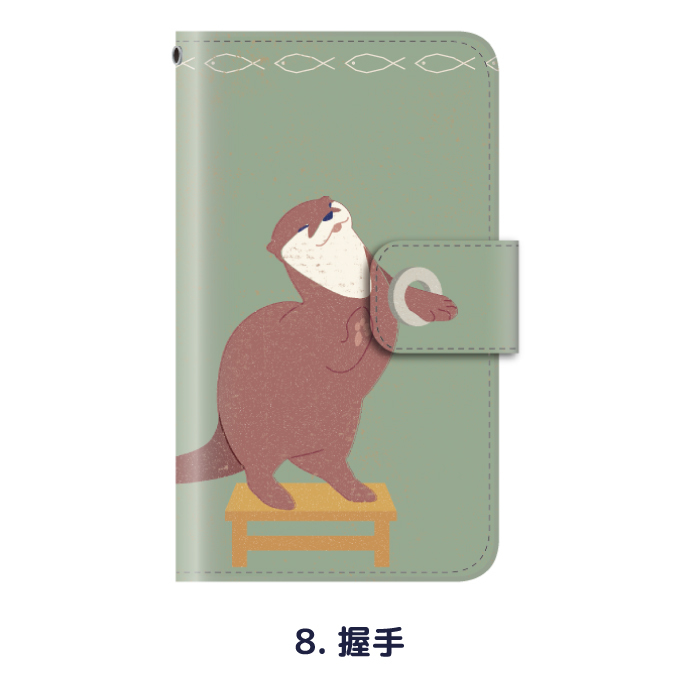 カワウソ スマホケース Xiaomi Redmi Note10 JE ケース 手帳型 レドミノート10 カバー 携帯ケース シャオミ XIG02 おしゃれ かわいい 動物｜kintsu｜09