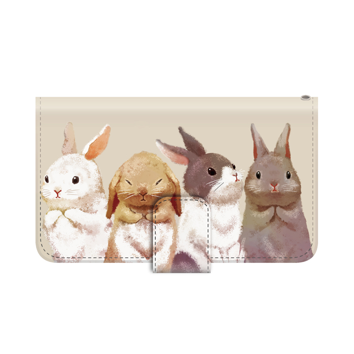 ウサギ スマホケース AQUOS R8 pro A301SH ケース 手帳型 アクオス 手帳型 かわいい 動物｜kintsu｜03