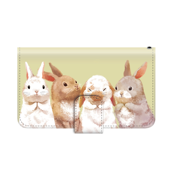 ウサギ スマホケース AQUOS R8 pro A301SH ケース 手帳型 アクオス 手帳型 かわいい 動物｜kintsu｜05