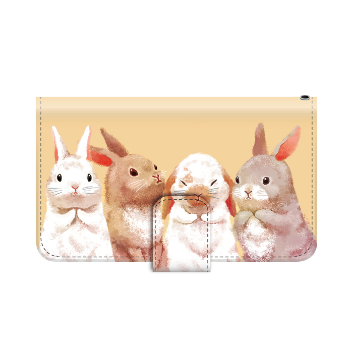 ウサギ スマホケース Xperia 1 V Gaming Edition A301SO ケース 手帳型 エクスペリア 手帳型 かわいい 動物｜kintsu｜06