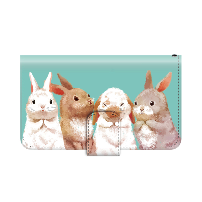 ウサギ スマホケース Xperia 1 V XQ-DQ44 ケース 手帳型 エクスペリア 手帳型 かわいい 動物｜kintsu｜07