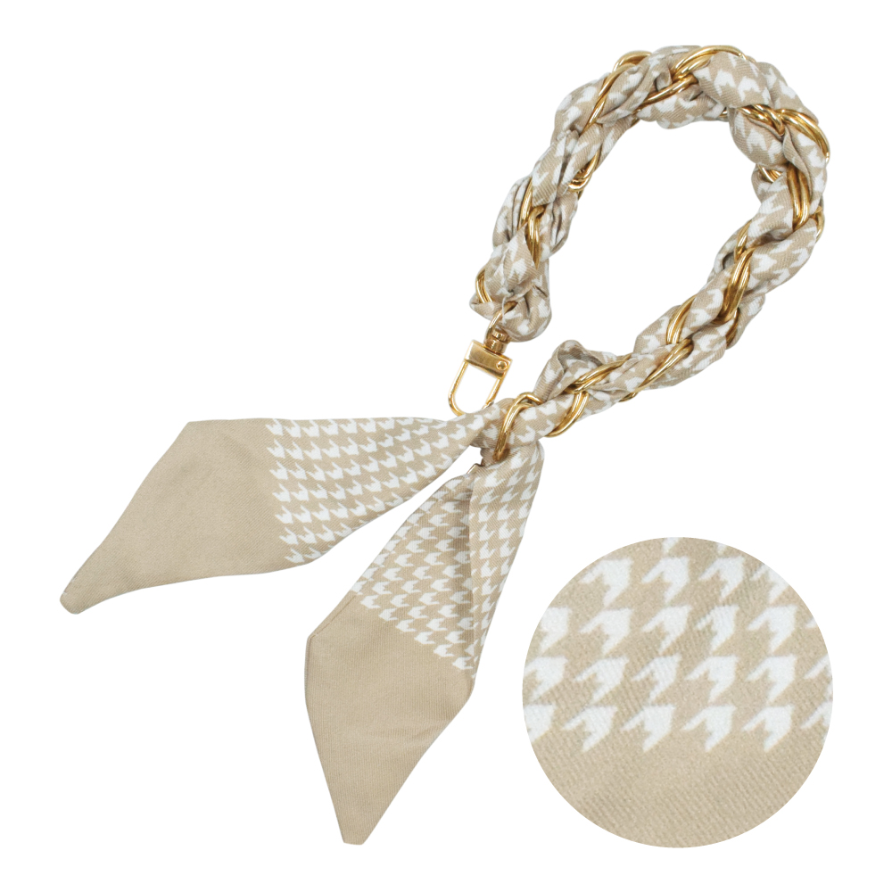 ハンドストラップ スカーフ&チェーン ショートストラップ 手首 スマホ