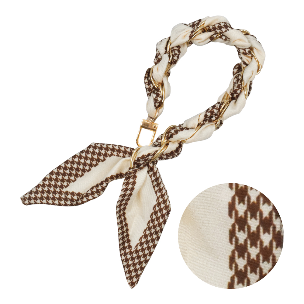 ハンドストラップ スカーフ&チェーン ショートストラップ 手首 スマホ