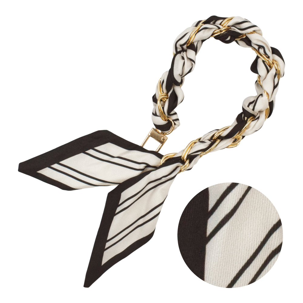 ハンドストラップ スカーフ&チェーン ショートストラップ 手首 スマホ