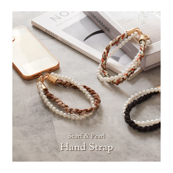 スマホ ストラップ 手首 ハンドストラップ 可愛い スカーフ パール ショートストラップ 携帯ストラップ 落下防止 紛失防止 スマホストラップ ホルダー付き YH TJ |  | 30