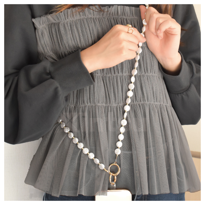 デザインパールショルダーストラップ スマホショルダー ストラップ 大人 かわいい ショルダーストラップ ストラップホルダー付き スマホ ストラップ YH TJ |  | 06