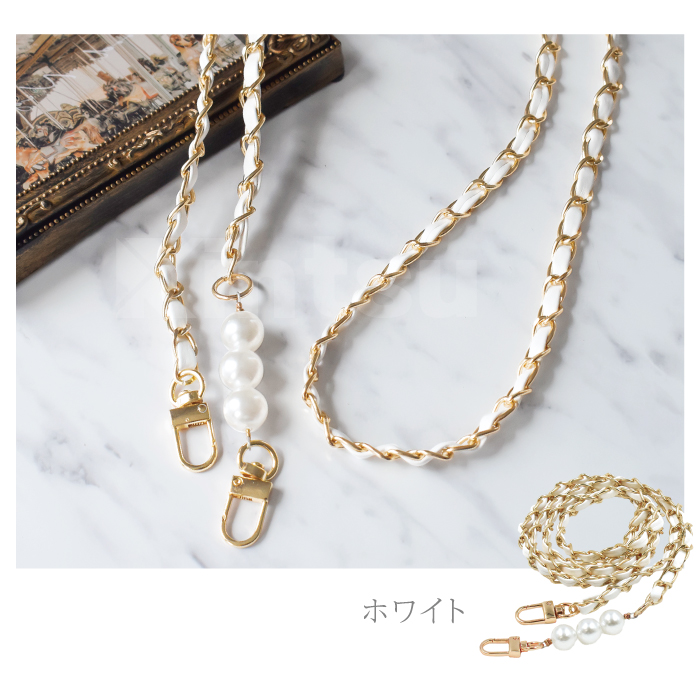パール&レザーチェーンショルダーストラップ ショルダー ショルダーストラップ ストラップホルダー付き おしゃれ スマホ ストラップ スマホショルダー YH TJ |  | 17