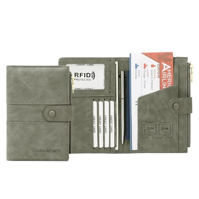 パスポートケース スキミング防止 PUレザー 大容量 カードポケット ペンホルダー 磁気防止 薄型 軽量 YH｜kintsu｜02