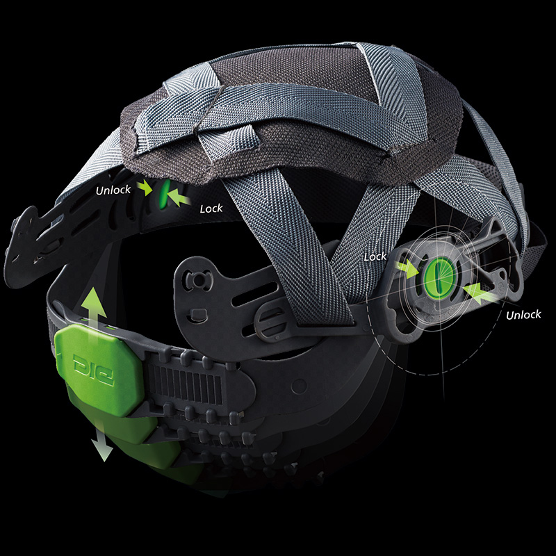 DICプラスチック 高機能ヘルメット AA11EVO-CSW シールド付 ワイドベンチレーション 白/スモーク ライナー付 飛来落下物用 墜落時保護用 工事用 |  | 03
