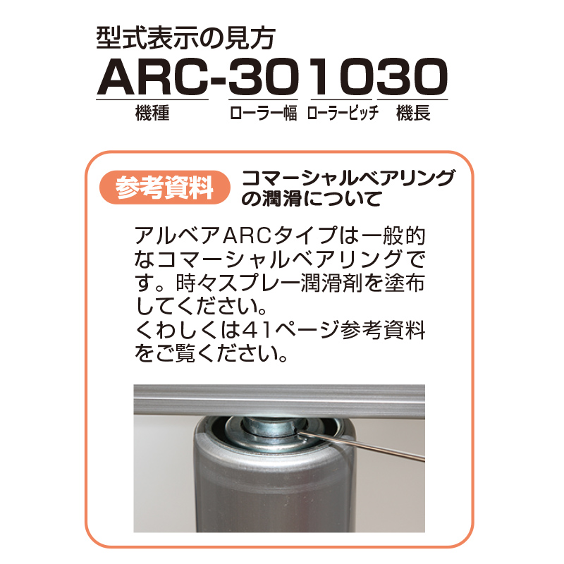 ハラックス アルベア ARC-300720 アルミ製ローラーコンベア 農業 畑
