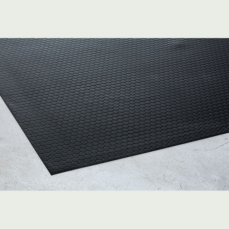 テラモト リサイクル長マット コインブラック 915mm巾×20m 転倒防止 スリップ 工場 作業場 通路