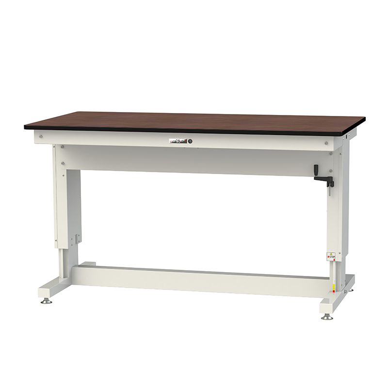 山金工業 ワークテーブル昇降タイプ 均等耐荷重(停止時300kg/昇降時100kg) H710mm~H1010mm ポリエステル天板(木目柄) SSP-1575A-MW