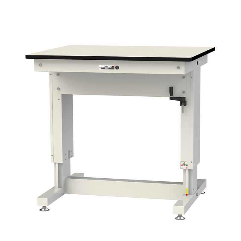 山金工業 ワークテーブル昇降タイプ 均等耐荷重(停止時300kg/昇降時100kg) H710mm~H1010mm ポリエステル天板(アイボリー) SSP-975A-IW