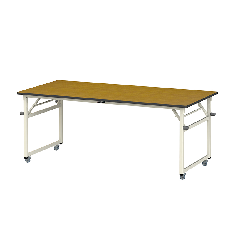 山金工業 ワークテーブル 均等耐荷重112kg (自重含む) 折りタタミタイプ移動式 H740mm ポリエステル天板 STPC-1890N-MI