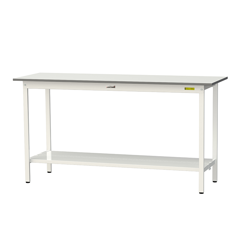 山金工業 ワークテーブル150シリーズ 均等耐荷重150kg 固定式 H950mm 全面棚板付 SUPH-1860TT-WW