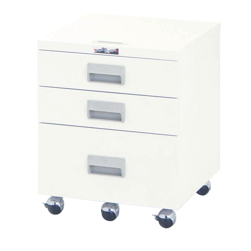 ワークテーブル150シリーズ用 キャビネットワゴン 全体均等耐荷重80kg(自重含む) 引出し3段タイプ UCW-3