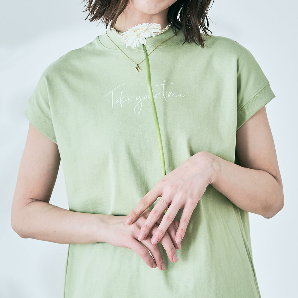 LAVANDA モックネックメッセージTOPS