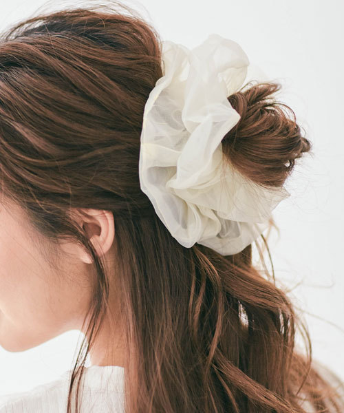 ヘアアクセサリー ヘアゴム シュシュ 春夏 レディース 雑貨 ボリューム オーガンジー シースルー シアー チュール 透け感 大きめ 大きい シンプル 無地 3 Lag0128 Kirakirashop By Kg Market 通販 Yahoo ショッピング