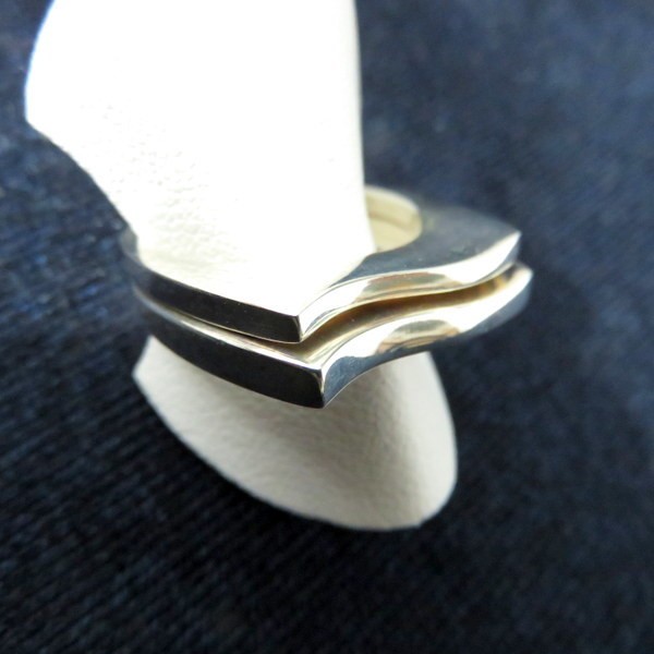 リング シルバー 925 銀 指輪 セットリング シンプル ウェーブ 流