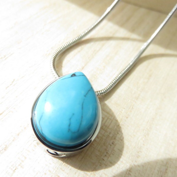 トライバルスタイル ターコイズ 骨 ペンダント メモリアル ペンダント ネックレス メンズ レディース ドロップ