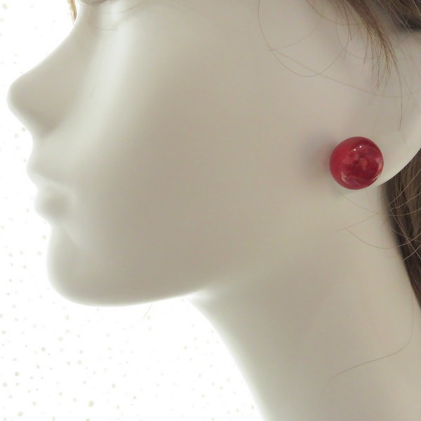 イヤリング ピアス 大ぶり 陶器 ノンホール イヤクリップ シンプル