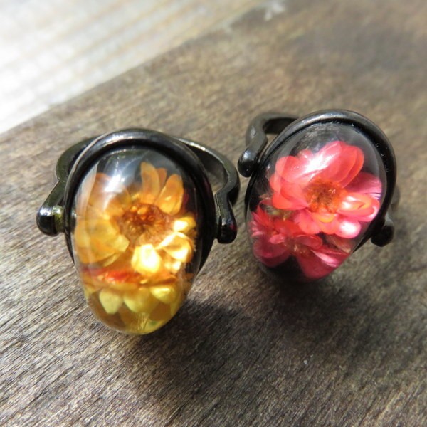 ビンテージ トライバルリング　花柄 リング ヴインテージ オーバル 花 指輪 楕円 昭和 ロマンティック