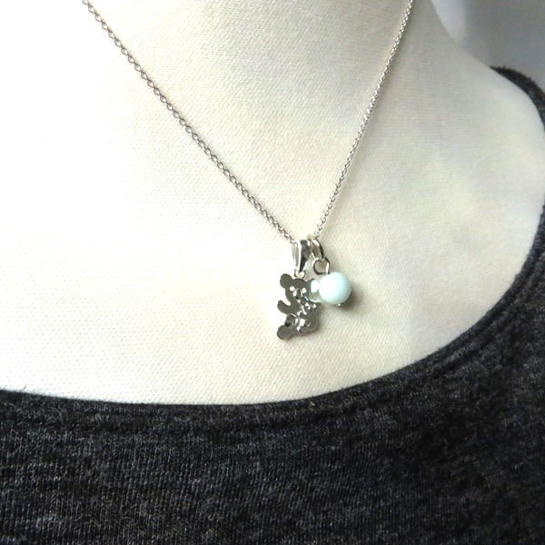 ペンダント コアラ シルバー 925 写真 ネックレス 花 結婚 出産祝い