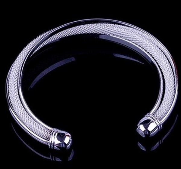 シルバー　925 編み　バングル　美品　シック シルバーバングル・シルバーブレスレット｜シルバー925 バングル