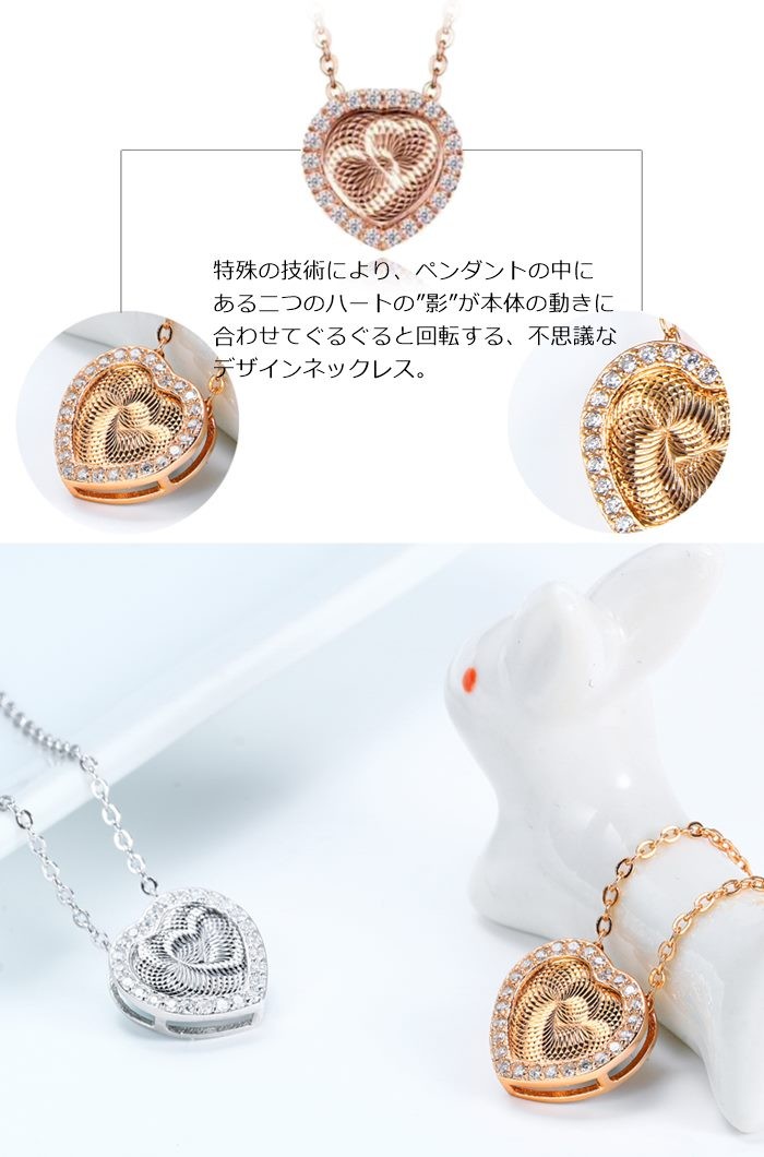 バービー ヘッド ロゴ ラインストーン ネックレス シルバー