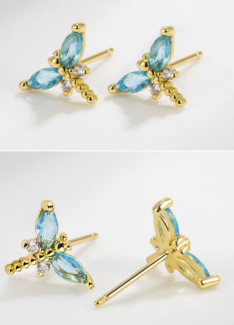 ピアス とんぼ 蜻蛉 トンボ 可愛い 昆虫 ブルー 萌え 面白雑貨 小さい