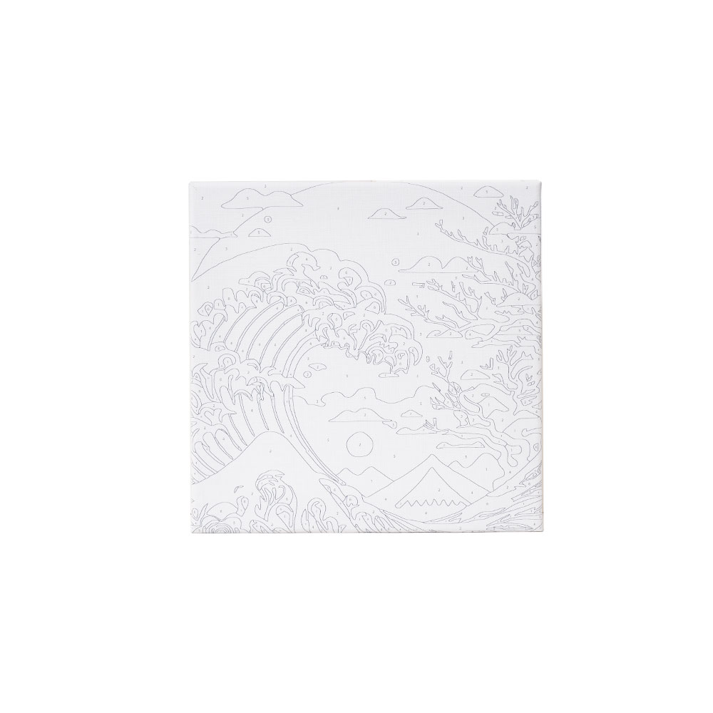 塗り絵 数字に従って塗るだけ 富士山 雷門 葛飾北斎 清水寺 ナンバー