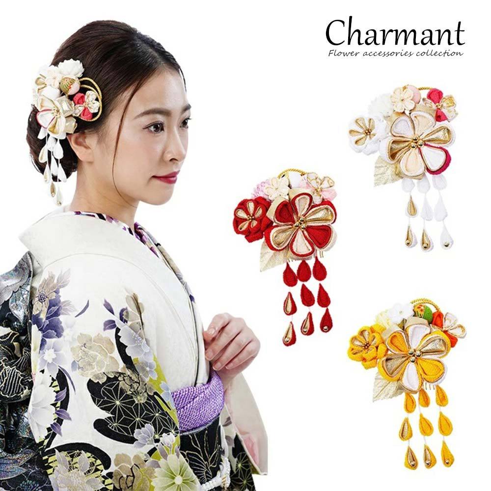 シャルマン 髪飾り 花 コーム 日本製 ヘアアクセサリー [500-036] 和装