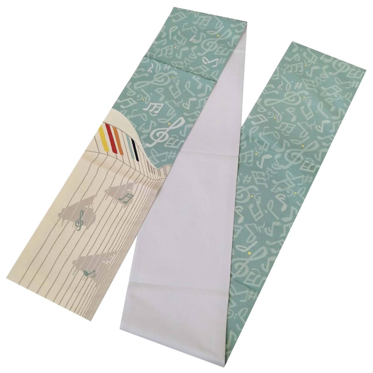 京袋帯 正絹 WAKKA ワッカ WA・KKA 日本製 グリーン グレー カラフル