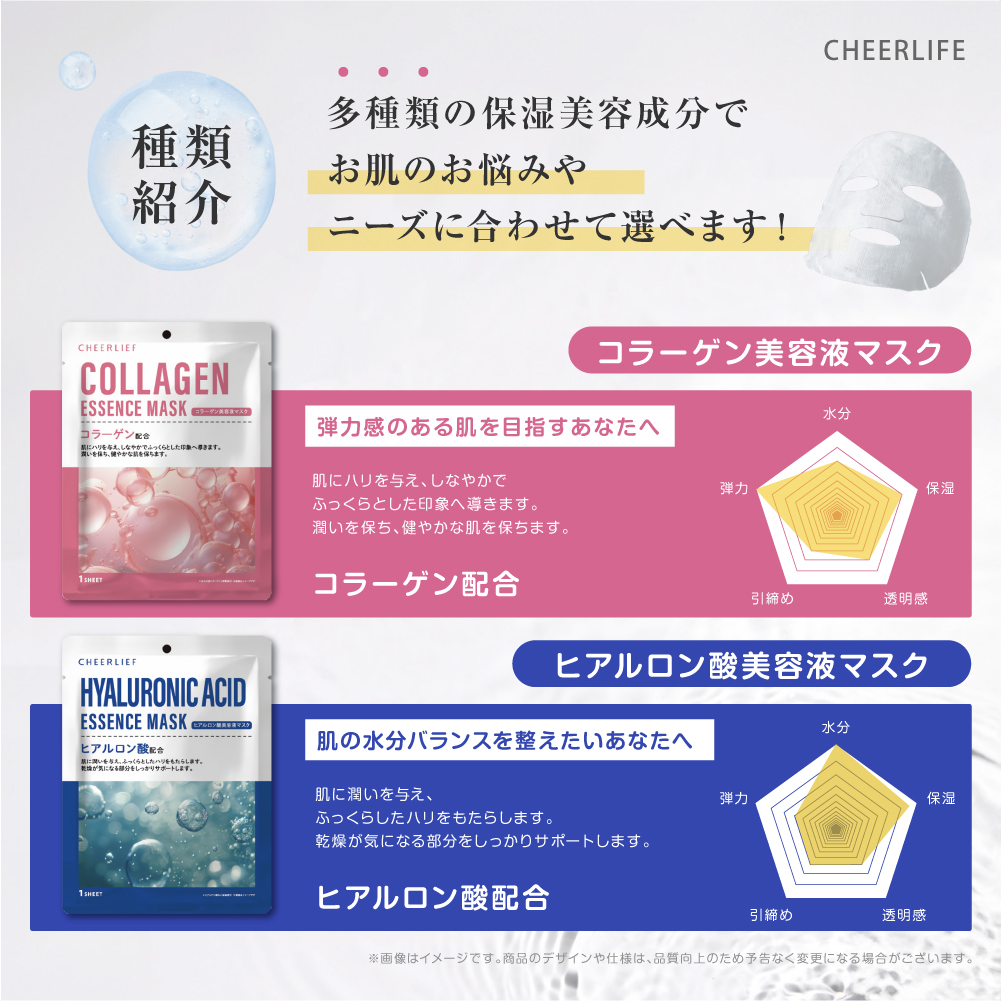 2025年新作】CHEERLIFE 人気高機能フェイスマスク 個別包装 20ml