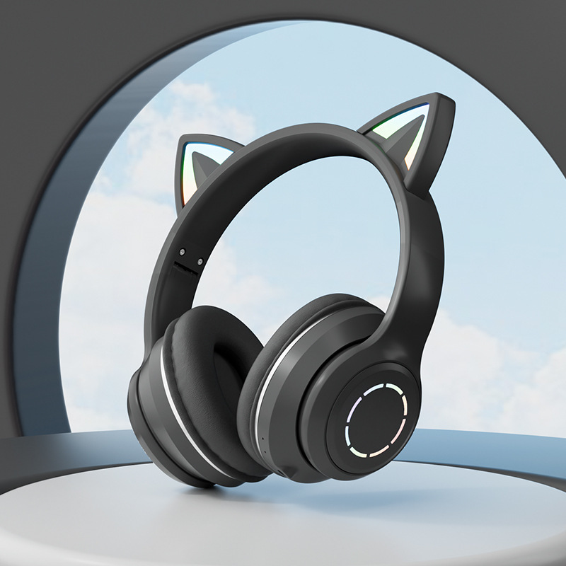 ヘッドホン 猫耳 Bluetooth マイク付き ワイヤレスヘッドホン 大人用 子供用 有線*無線 イヤホン 折りたたみ ヘッドフォン 可愛い 高音質｜kirara-21｜06