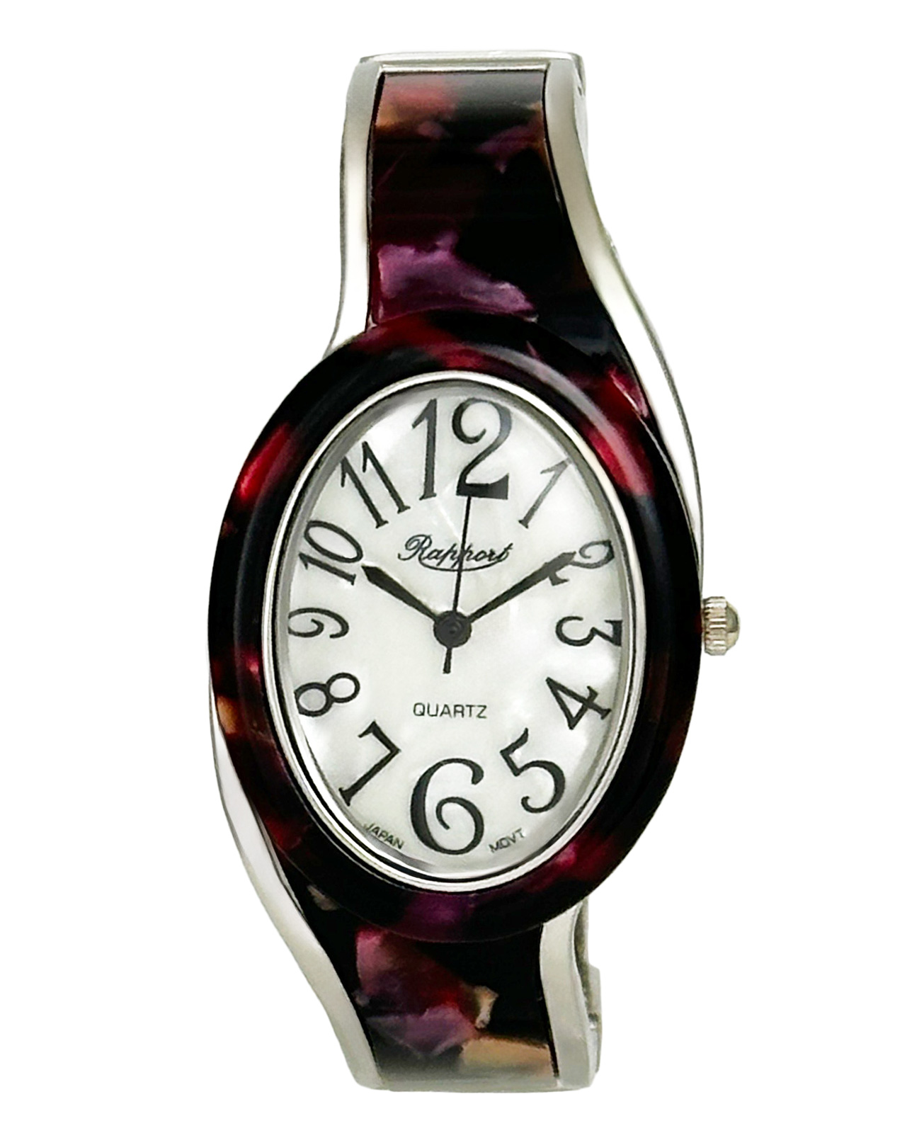 腕時計 レディース バングル オーバル 変形タイプ バングルウォッチ