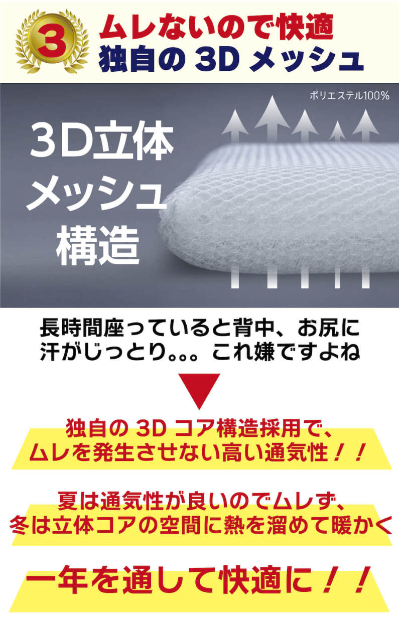 クッション 座布団 椅子 日本製 超軽量 椅子用 座布団 洗える クラウドファンディング 蒸れない 腰痛  紐付き シートクッション 低反発　姿勢補正