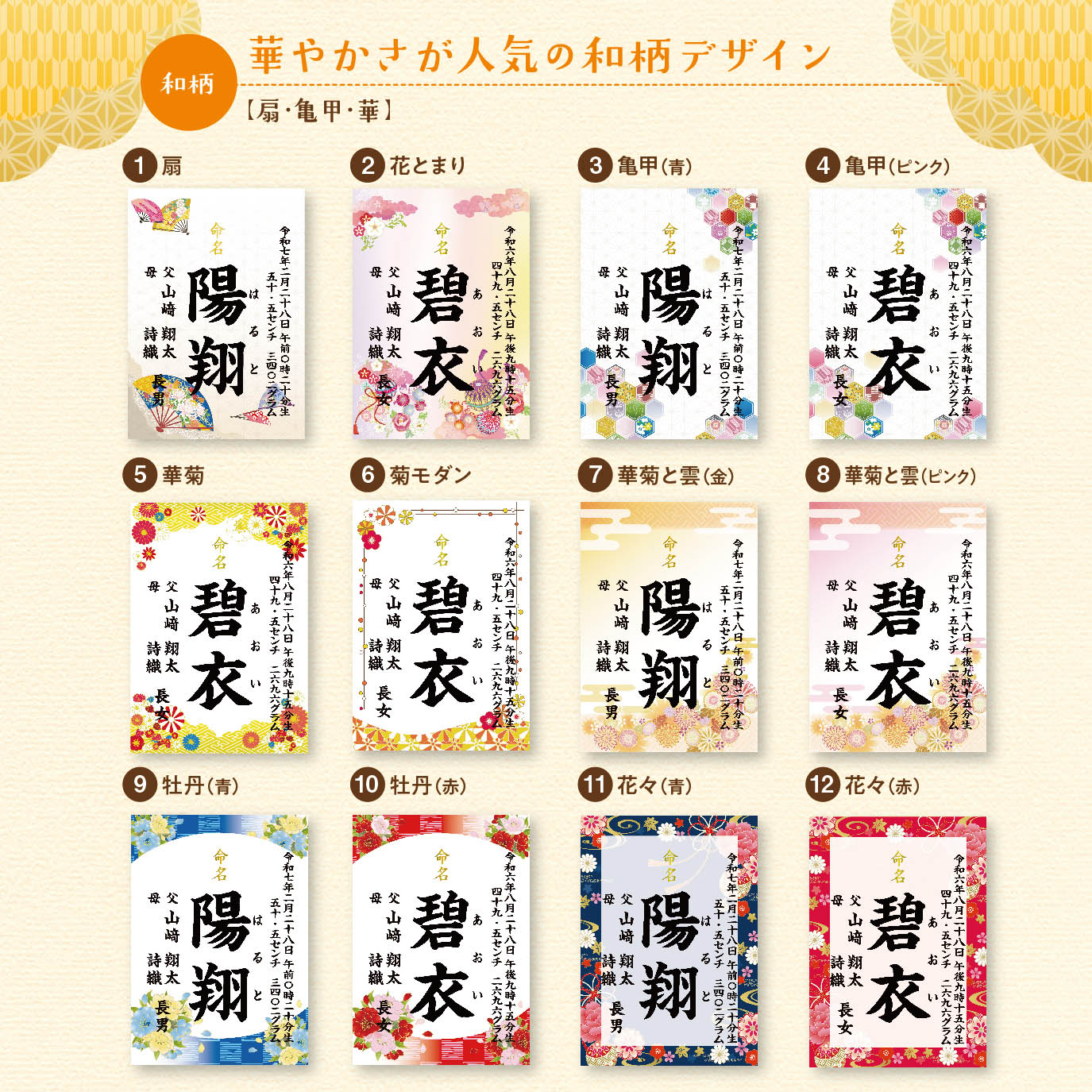 命名書お七夜とはこれからの健やかな成長を願って行うお祝い。赤ちゃんにとってははじめてのお祝い行事となりとなります。