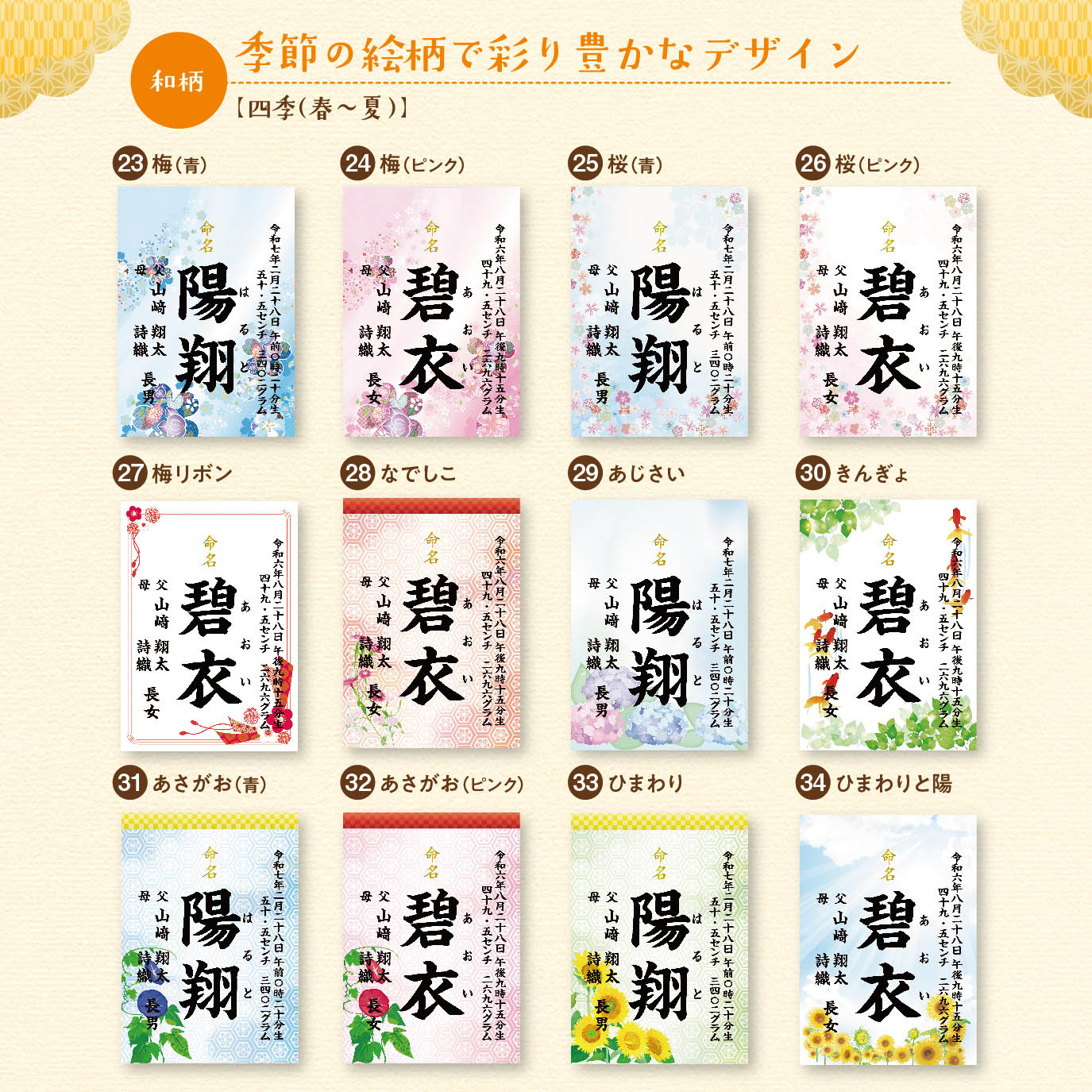 命名書お七夜とはこれからの健やかな成長を願って行うお祝い。赤ちゃんにとってははじめてのお祝い行事となりとなります。