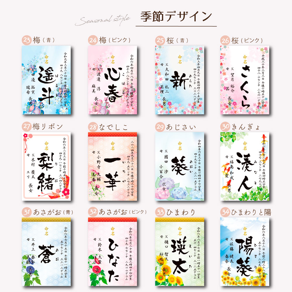 命名書お七夜とはこれからの健やかな成長を願って行うお祝い。赤ちゃんにとってははじめてのお祝い行事となりとなります。