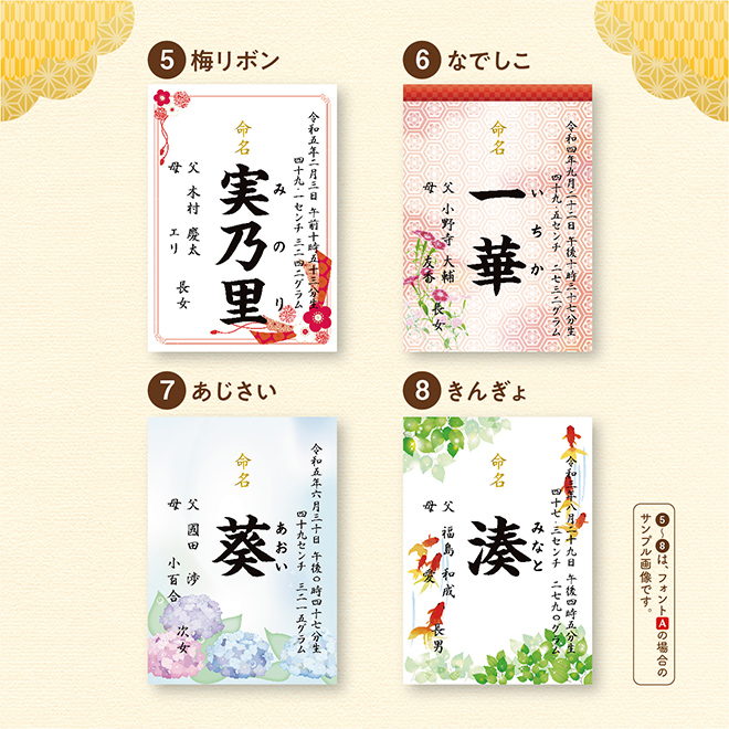 命名書お七夜とはこれからの健やかな成長を願って行うお祝い。赤ちゃんにとってははじめてのお祝い行事となりとなります。