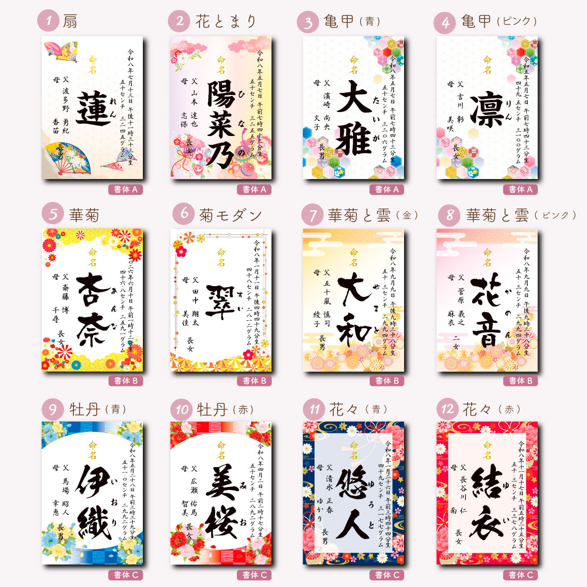 命名書お七夜とは赤ちゃんが生まれてから7日めの夜に行うお祝いで命名式を同時に行うことが一般的です。