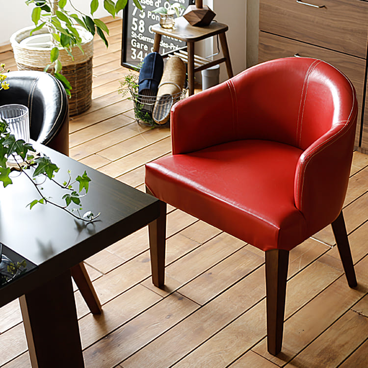 ダイナーチェア 折り畳み 本革 レザー レトロ コーラ チェア 赤 座椅子