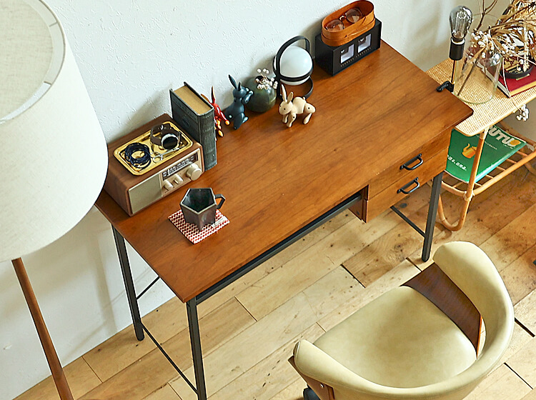 anthem デスク 引き出し付き ウォールナット材