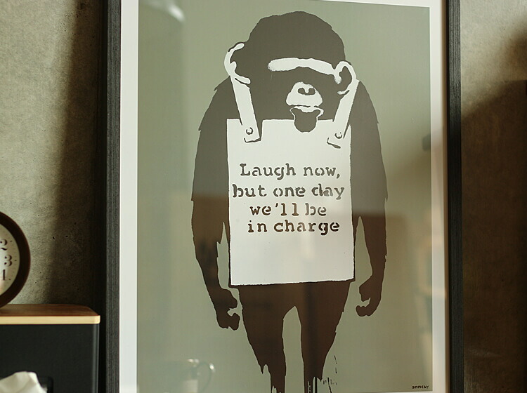 アートポスター Banksy (バンクシー) Laugh Now インテリア 絵 絵画