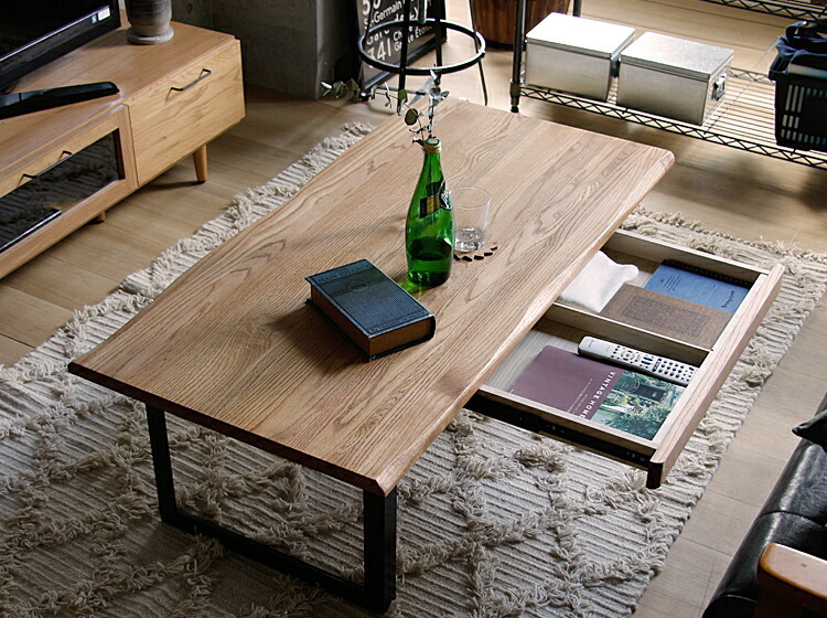 引出し付きリビングテーブル BLLER（ブルワー）オークタイプ センター