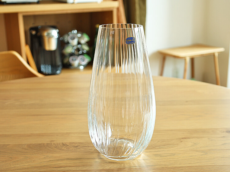 BOHEMIA CRISTAL フラワーベース ウォーターフォール 高さ24.5cm 花瓶