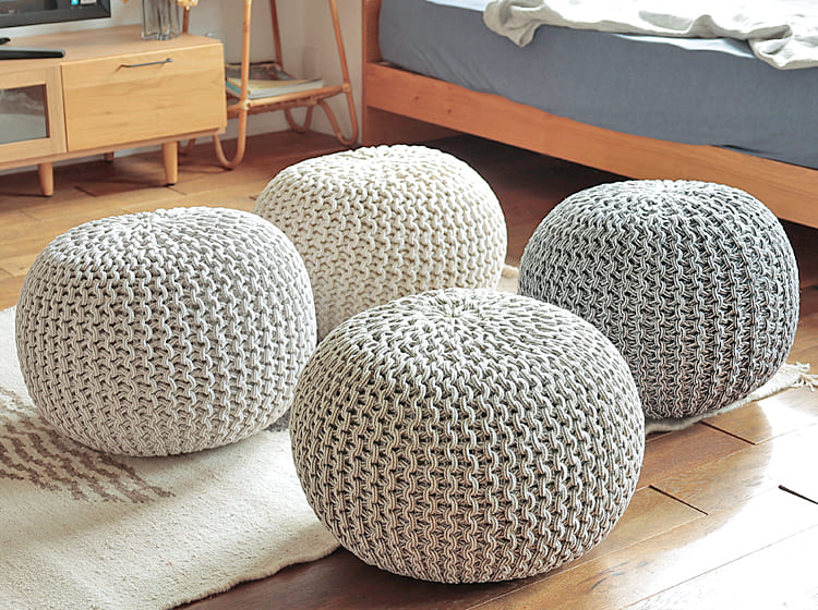 プフ クッション スツール ブレイドプフ ラウンドクッション ブレイド